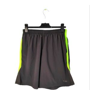 Champion Black Shorts with Neon Green Lining